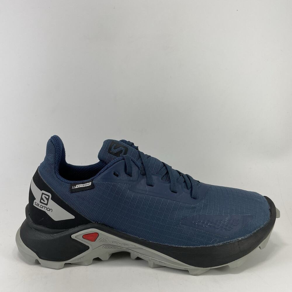 Salomon Alphacross Blast Junior Blue Waterproof Sport Sneakers Kids Size 5